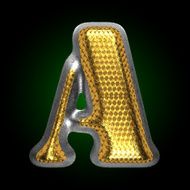 vector silver figure with gold a