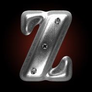 vector metal construction figure z