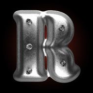 vector metal construction figure r