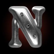 vector metal construction figure n