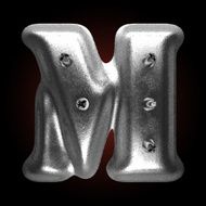 vector metal construction figure m