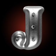 vector metal construction figure j N2