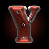 vector metal and wood figure y