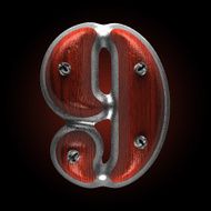 vector metal and wood figure 9 N2