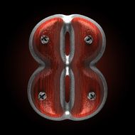 vector metal and wood figure 8