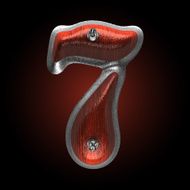 vector metal and wood figure 7 N2