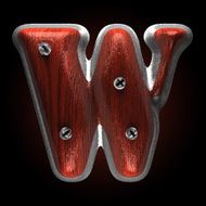 vector metal and wood figure w N2