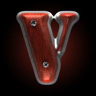 vector metal and wood figure v N2