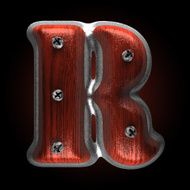 vector metal and wood figure r N3