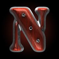 vector metal and wood figure n N2