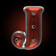 vector metal and wood figure j N3