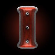 vector metal and wood figure i