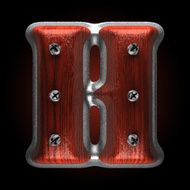 vector metal and wood figure h N2