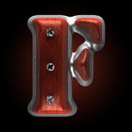 vector metal and wood figure f