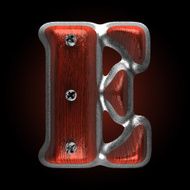 vector metal and wood figure e N2