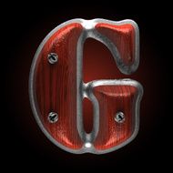 vector metal and wood figure g N2