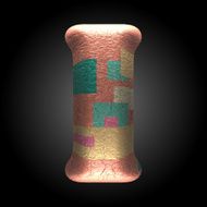 vector colored clay letter i N2
