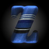 vector colored clay letter z N2