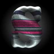 vector colored clay letter s