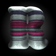 vector colored clay letter r N2