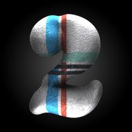 vector colored clay letter 2 N3