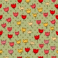 Seamless pattern with tulips on a background N2
