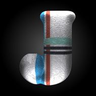 vector colored clay letter j N3