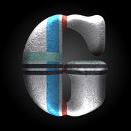 vector colored clay letter h N3