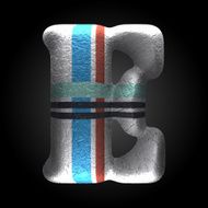 vector colored clay letter f N3