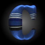 vector colored clay letter c N3