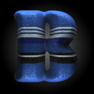 vector colored clay letter b N3