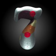 vector colored clay letter 7 N5