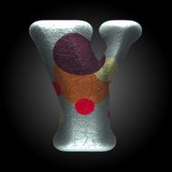 vector colored clay letter y N4