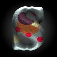 vector colored clay letter s N4