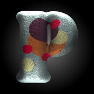vector colored clay letter p N5