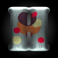 vector colored clay letter h N5