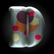 vector colored clay letter d N4