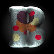 vector colored clay letter b N4