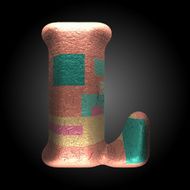 vector colored clay letter l N5