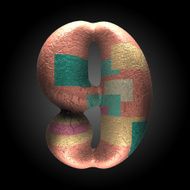 vector colored clay letter 9 N5