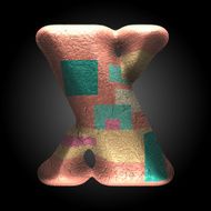 vector colored clay letter x N5