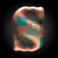 vector colored clay letter s N5