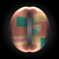 vector colored clay letter o N6