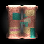 vector colored clay letter h N6