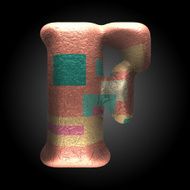 vector colored clay letter f N6