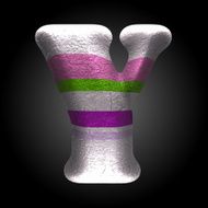 vector colored clay letter y N5