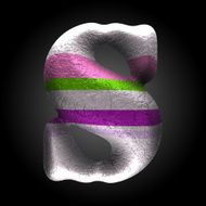 vector colored clay letter s N6