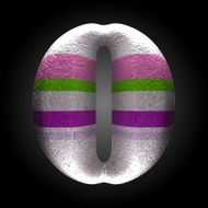 vector colored clay letter o N7