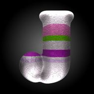 vector colored clay letter j N7