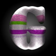 vector colored clay letter g N6